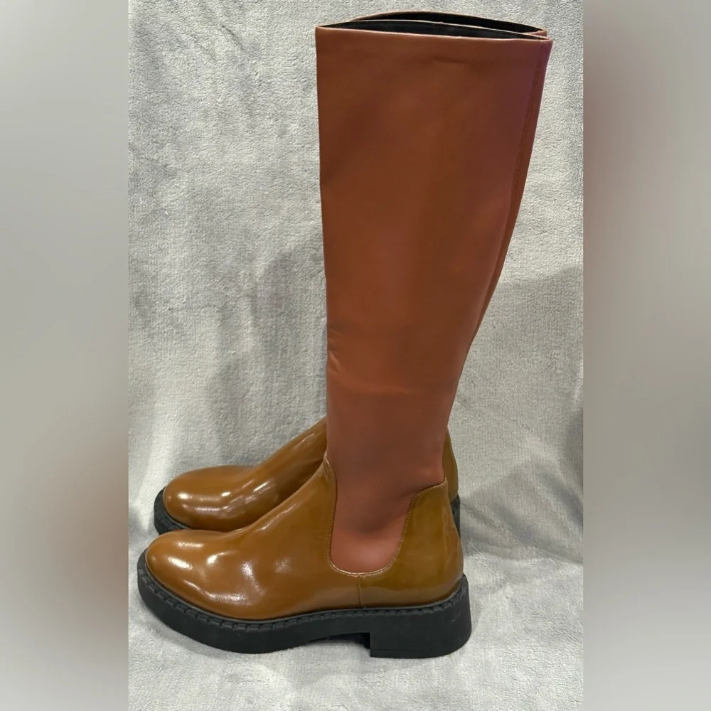 Jeffrey Campbell Lennard Knee High Boot  Brown Women’s Size 8 US New
